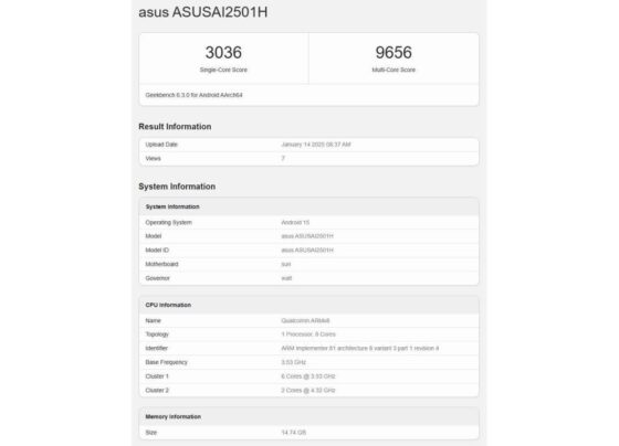 ASUS Zenfone 12 Ultra performans testinde!