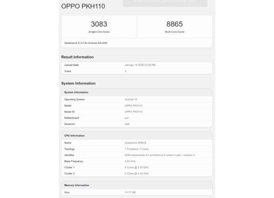 OPPO Find N5 Geekbench'te görüntülendi