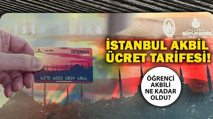 İstanbul toplu ulaşım ücret tarifesi (öğrenci, tam aylık) 2025!