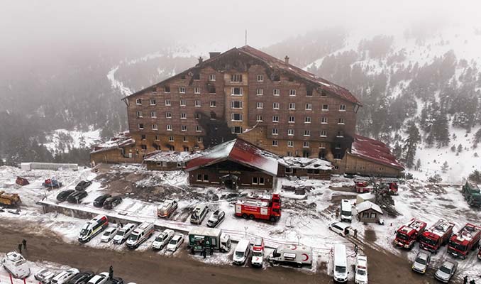 Kartalkaya’daki otel yangınına ilişkin itfaiye raporu tamamlandı haberi