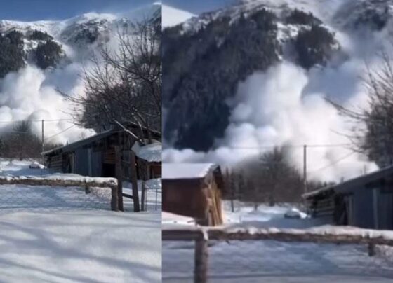 Artvin’de çığ düştü: Panik anları kamerada! haberi