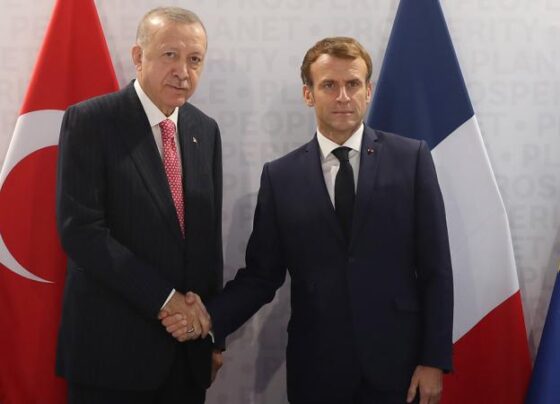 Erdoğan, Fransa Cumhurbaşkanı Macron ile görüştü