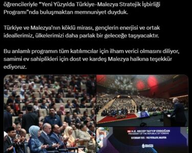 Emine Erdoğan'dan Malezya ziyaretine ilişkin paylaşım