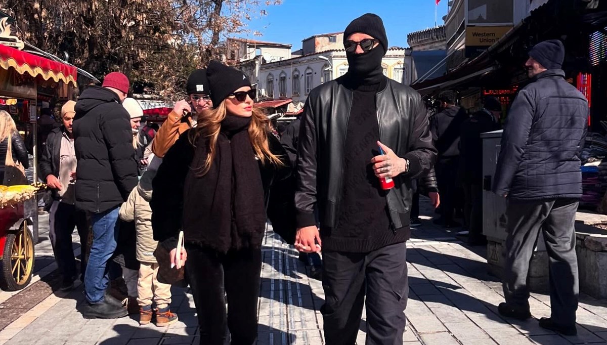 Icardi ve sevgilisi China Suarez’in İstanbul turundan yeni fotoğraflar: Tanınmamak için maske taktı!