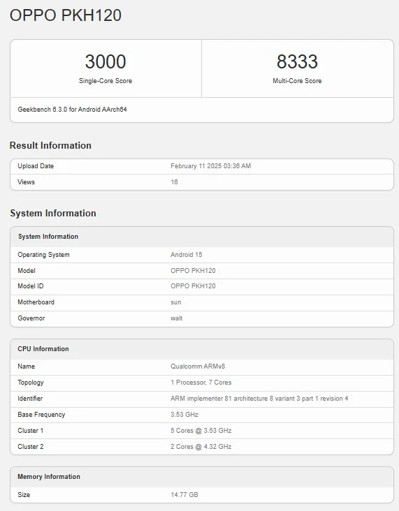 Oppo Find N5 Geekbench’de görüldü! İşte performansı