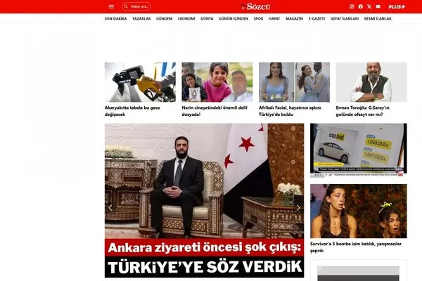 Sözcü’den ‘ŞOK’ manşet! Ahmed Şara’nın ‘PKK’yı atmak için Türkiye’ye söz verdik’ açıklamasından rahatsız oldular!