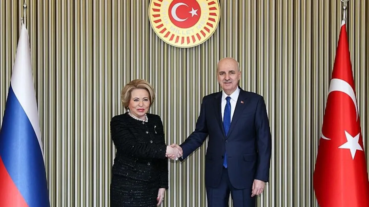 TBMM Başkanı Kurtulmuş, Rusya Federasyon Konseyi Başkanı Matviyenko ile ortak basın toplantısı düzenledi