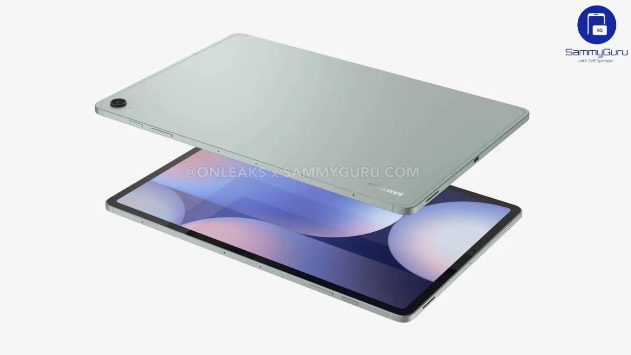 Samsung Galaxy Tab S10 FE Plus tasarımı ortaya çıktı!